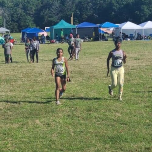 Panthers Elite athletes competing in a track meet.