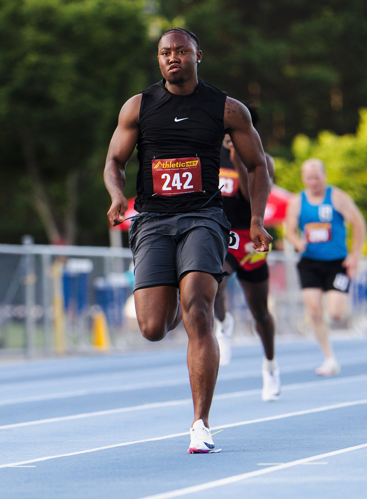 Panthers Elite athlete sprinting at The Victory Lap 2026 event.
