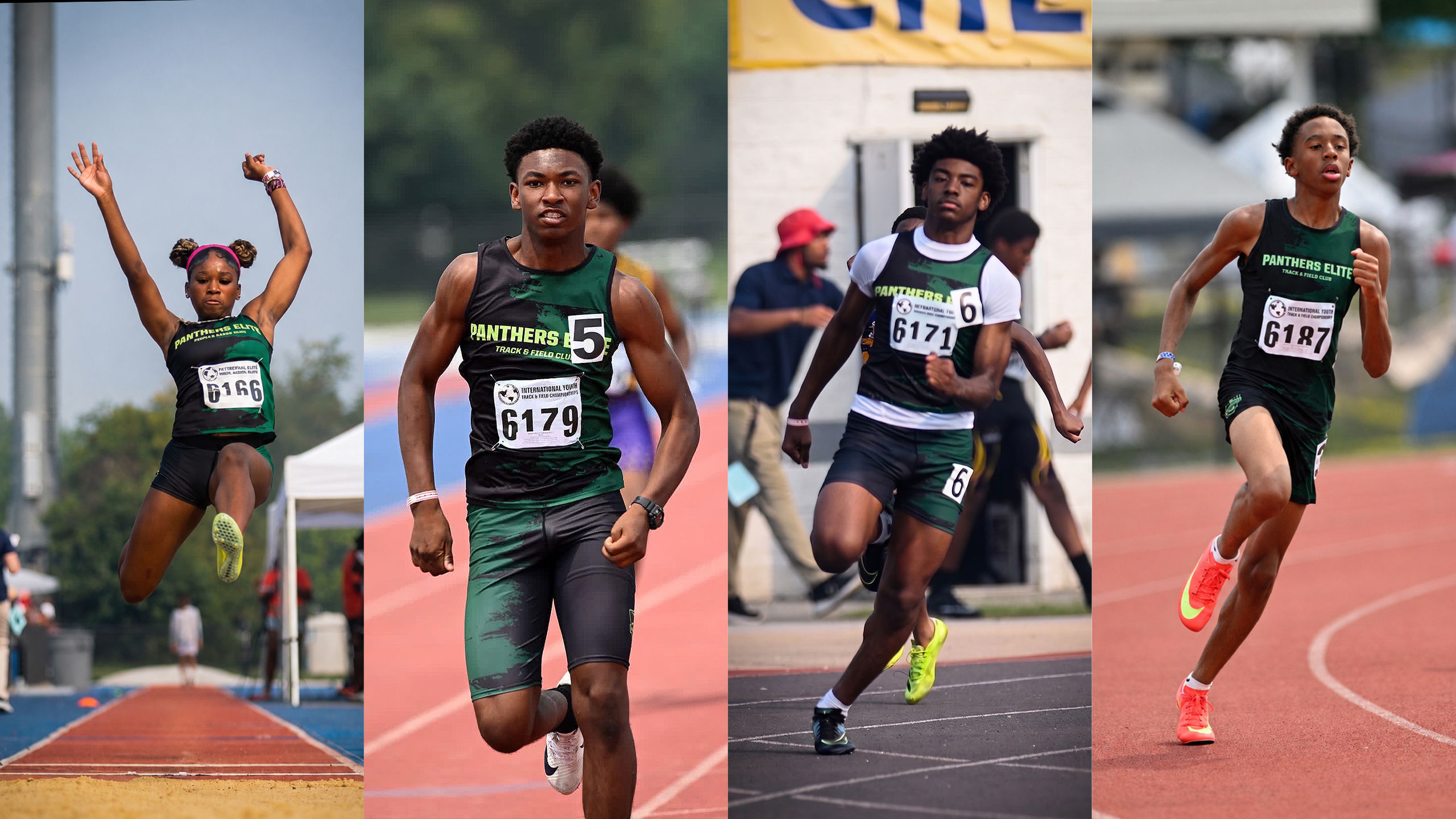 Panthers Elite Track & Field athletes competing at the International Youth Championships.